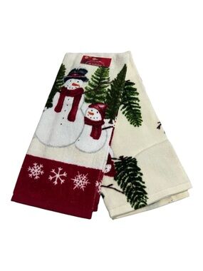 Simple Pleasures Snowman Holiday 2pk Kitchen Towels